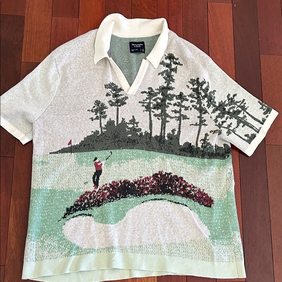 Abercrombie & Fitch Green Golf Polo Shirt - Picture 1 of 3